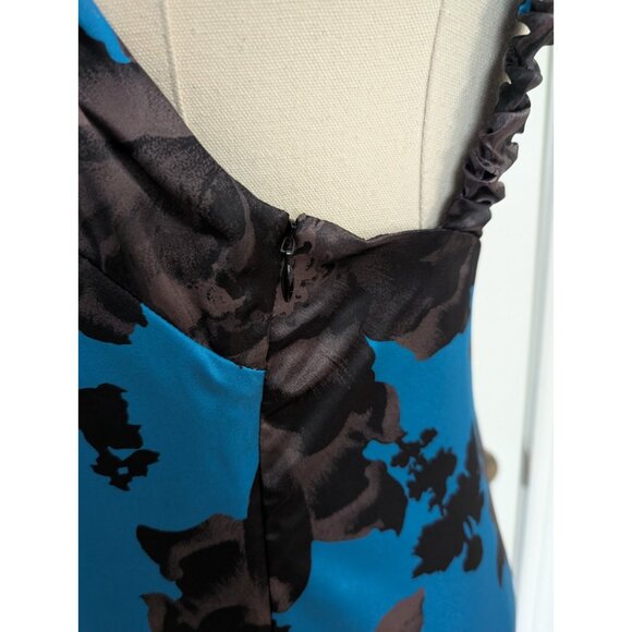 Dries Van Noten Silk Babydoll Slip Dress Sz 36 US 4/6 Blue Black Luxury - Picture 6 of 16